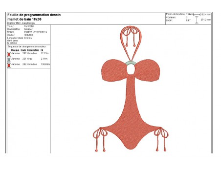 Instant download machine embroidery design one-piece bathing suit applique