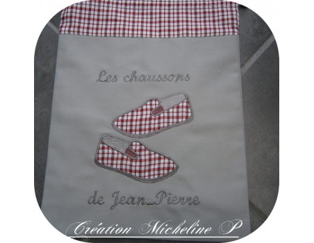 Motif de broderie appliqué charentaises