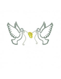 Instant download machine embroidery frame doves