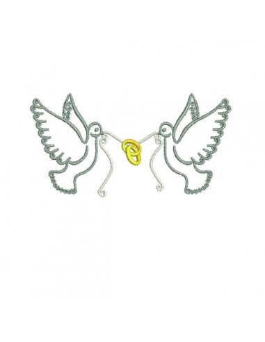 Instant download machine embroidery frame doves