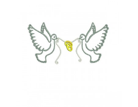 Instant download machine embroidery frame doves