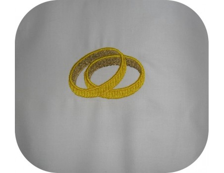 Instant download machine embroidery Doves with wedding rings