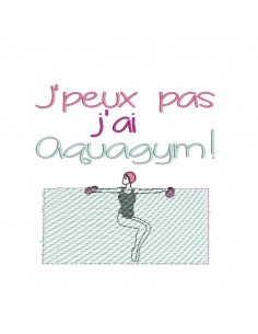 Instant download machine embroidery design Striped swimsuit