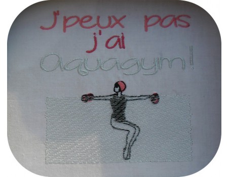 Motif de broderie machine aquagym