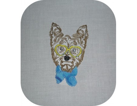 Instant download machine embroidery  Chihuahua dog