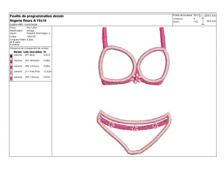 Instant download machine embroidery design Lingerie underwear applique