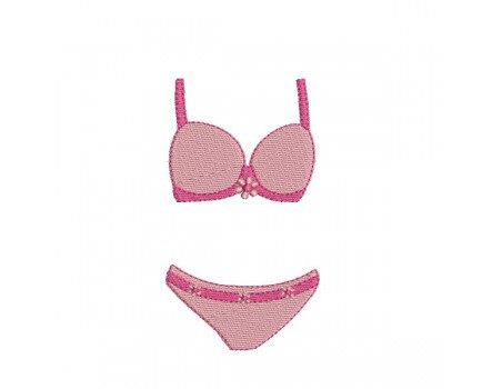 Motif de broderie machine  ensemble lingerie fleurs