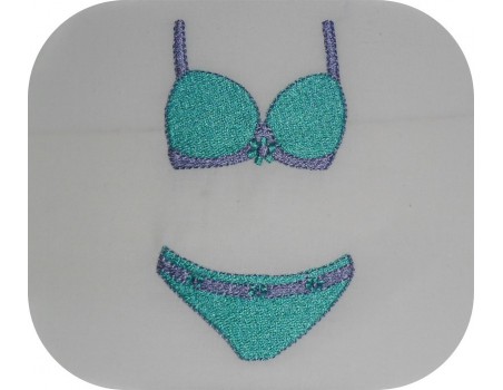 Motif de broderie machine  ensemble lingerie fleurs