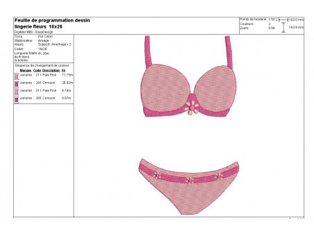 Instant download machine embroidery design Lingerie underwear flower applique