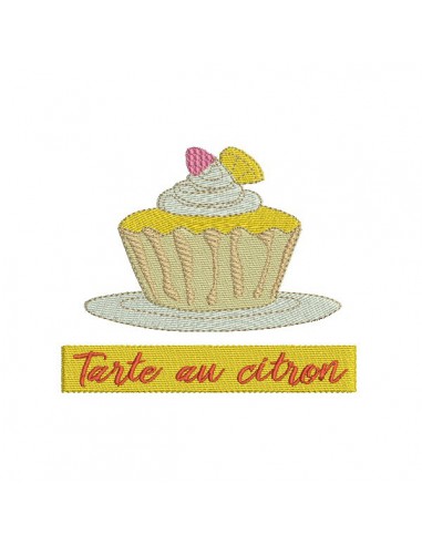 Motif de broderie machine tarte au citron