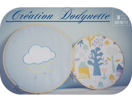 motif de broderie nuage