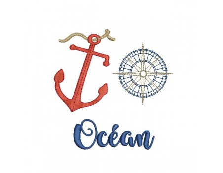 Instant download machine embroidery design Marine oars