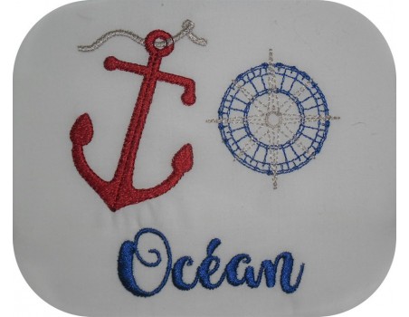 Instant download machine embroidery design Marine oars