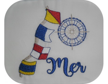 Instant download machine embroidery design Marine anchor