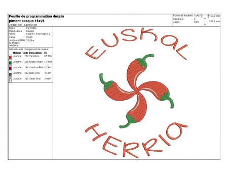 Instant download machine embroidery chilli pepper