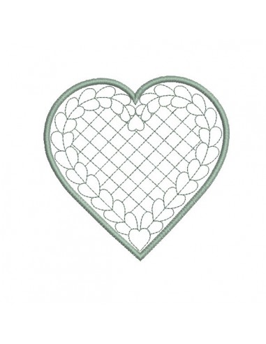 Instant download machine embroidery  heart