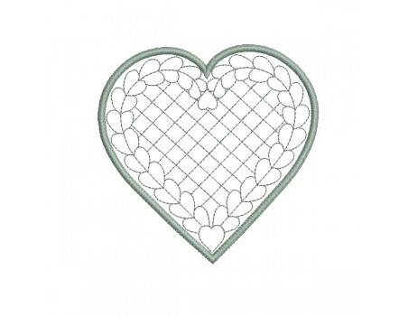 Instant download machine embroidery  heart