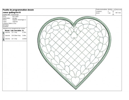 Instant download machine embroidery  heart