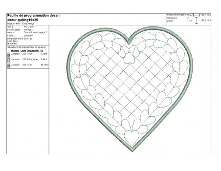 Instant download machine embroidery  heart