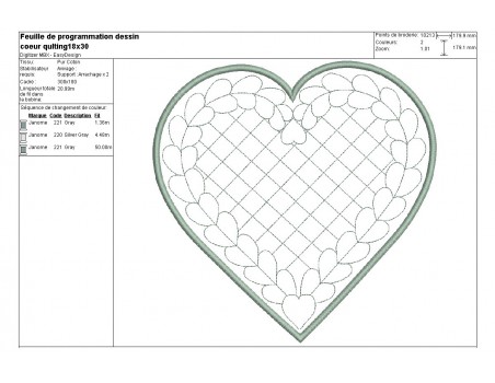 Instant download machine embroidery  heart