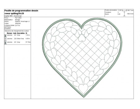 Instant download machine embroidery  heart
