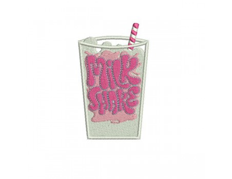 Motif de broderie machine milk shake