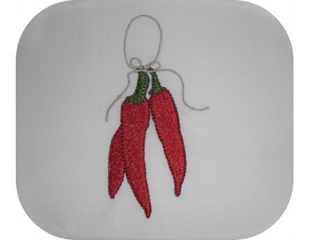 Motif de broderie machine piment d'espelette