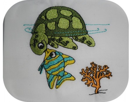 Instant download machine embroidery sea turtle