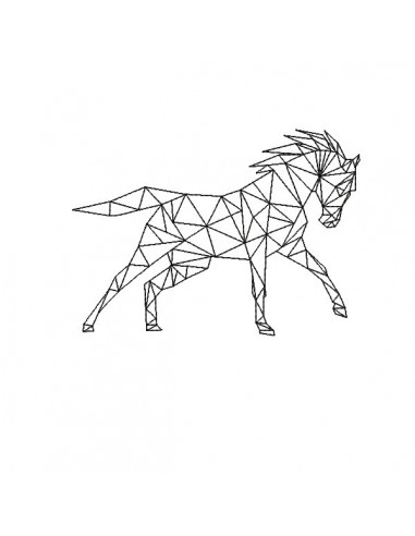 Motif de broderie machine cheval origami
