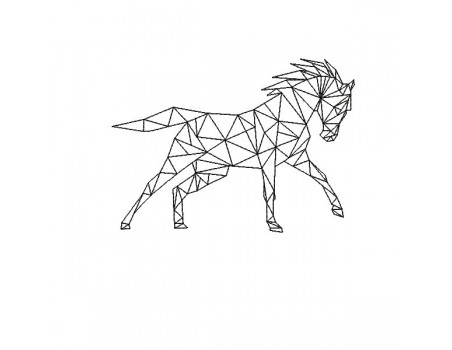 Motif de broderie machine cheval origami