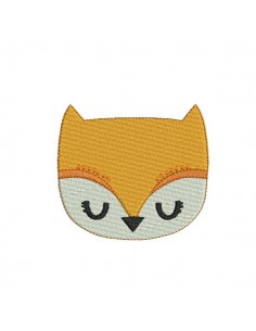 Motif de broderie machine tête de  renard