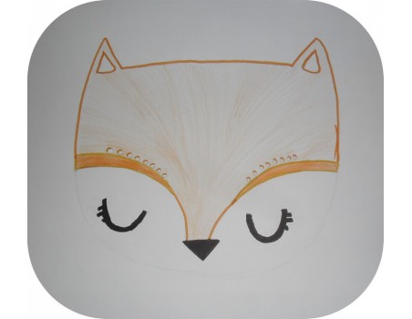 Instant download machine embroidery fox