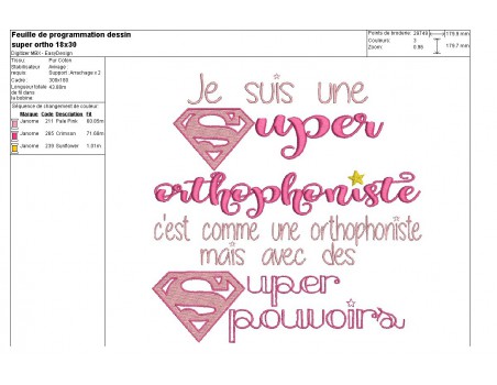 Embroidery design super Caregiver