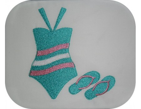 Instant download machine embroidery design swimsuit