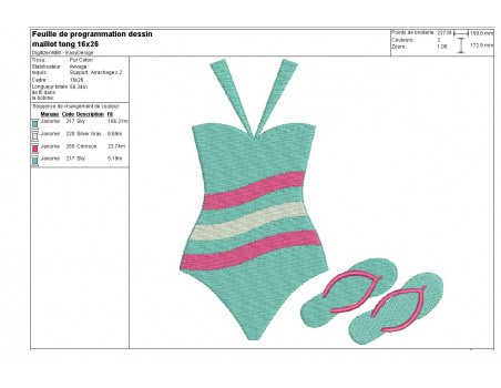 Instant download machine embroidery design swimsuit