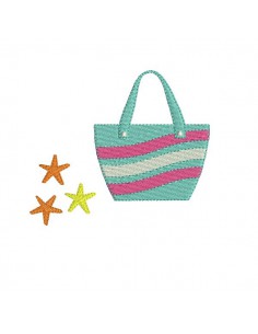 Motif de broderie machine sac de plage