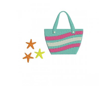 Motif de broderie machine sac de plage