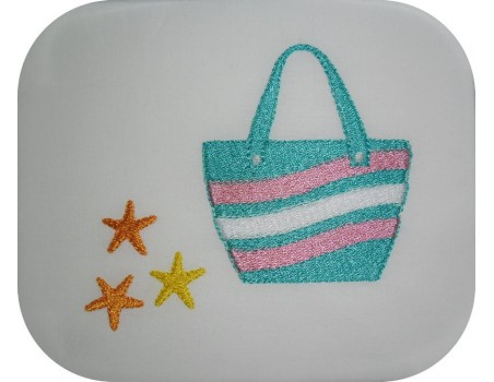 Motif de broderie machine sac de plage