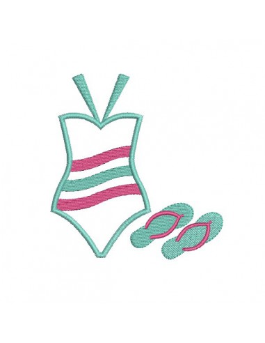 Instant download machine embroidery design swimsuit