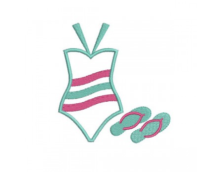 Instant download machine embroidery design swimsuit