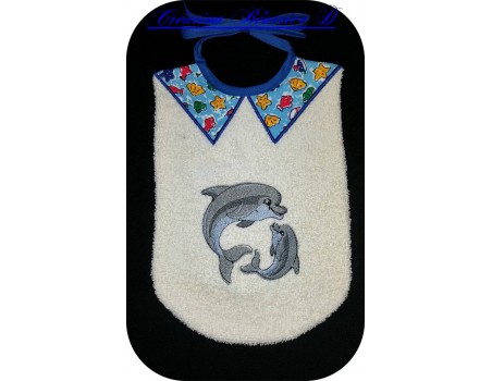 Motif de broderie machine dauphins