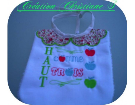 Instant download machine embroidery applique High as 3 apples