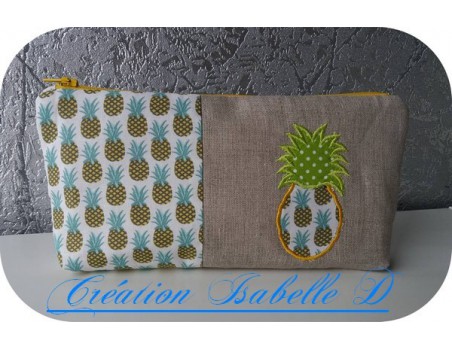 Motif de broderie machine ananas appliqué