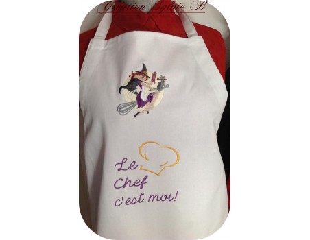 Instant download machine embroidery design  toque chef