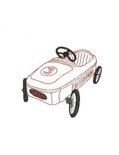 Voiture a pédales redwork