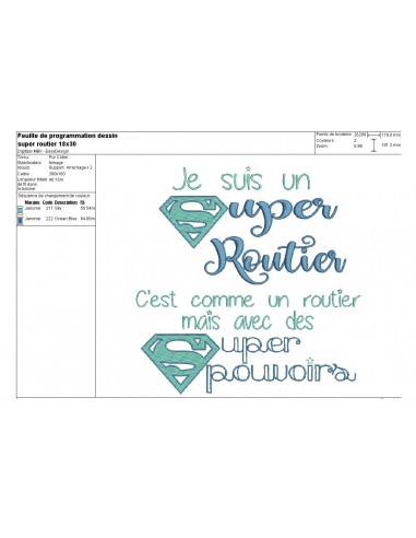 motif de broderie super routier