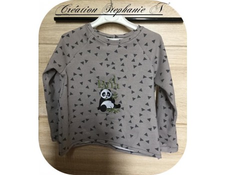 Motif de broderie panda