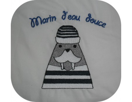 Motif de broderie machine morse marin