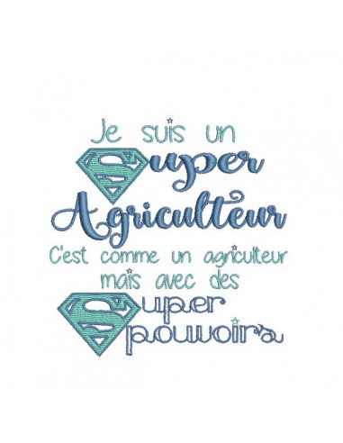 Motif de broderie super agriculteur