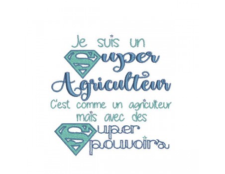 Motif de broderie super agriculteur